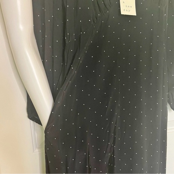 a new day Black and White Polka Dot Long Sleeve Dress - Picture 12 of 12